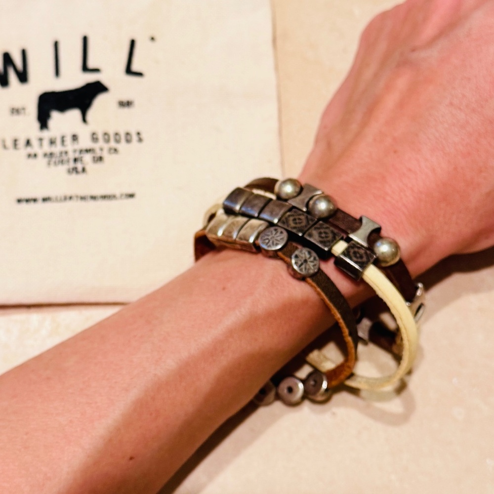 Will Leather Goods Triple Stack Leather Bracelets - image 2